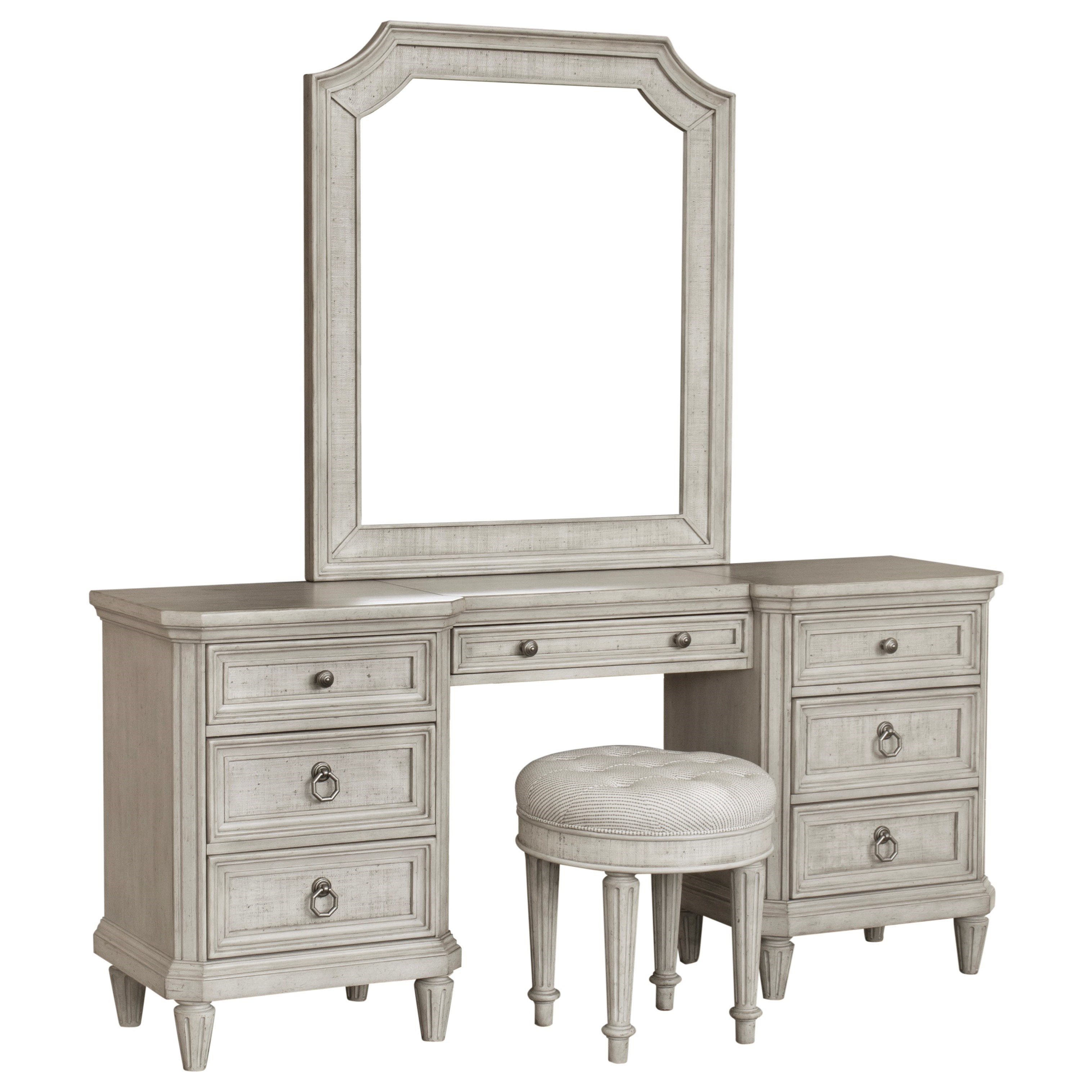 Pulaski Furniture Campbell Street Traditional 7Drawer Vanity Set
